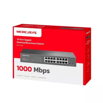 MERCUSYS switch MS116GS (16xGbE, fanless) MERCUSYS switch MS116GS (16xGbE, fanless)