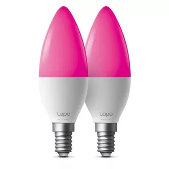 TP-Link Tapo L430C(2-pack) chytrá WiFi stmívatelná LED žárovka (barevná, 2500K-6500K, 470lm, 2, 4GHz, E14) TP-Link Tapo L430C(2-pack) chytrá WiFi stmívatelná LED žárovka (barevná, 2500K-6500K, 470lm, 2, 4GHz, E14)