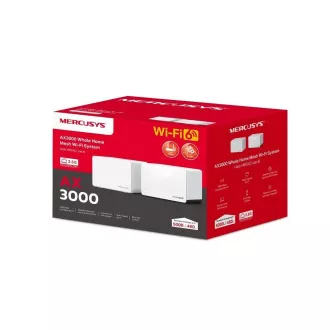 MERCUSYS Halo H85X(2-pack) WiFi6 Mesh (AX3000, 2, 4GHz/5GHz, 1x2, 5GbELAN/WAN, 2xGbELAN/WAN) MERCUSYS Halo H85X(2-pack) WiFi6 Mesh (AX3000, 2, 4GHz/5GHz, 1x2, 5GbELAN/WAN, 2xGbELAN/WAN)