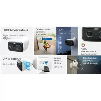 TP-Link Tapo C400 venkovní kamera (2MP, FullHD, 1080p, IR 10m, WiFi, micro SD card, IP65) TP-Link Tapo C400 venkovní kamera (2MP, FullHD, 1080p, IR 10m, WiFi, micro SD card, IP65)