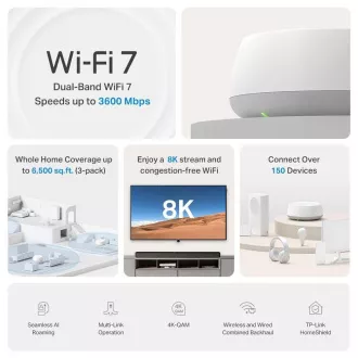 TP-Link Deco BE22(1-pack) WiFi7 Mesh (BE3600, 2, 4GHz/5GHz, 2xGbELAN/WAN) TP-Link Deco BE22(1-pack) WiFi7 Mesh (BE3600, 2, 4GHz/5GHz, 2xGbELAN/WAN)