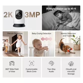MERCUSYS MC210 domácí/indoor kamera (3MP, 2K, 1296p, IR 12m, WiFi, microSD) MERCUSYS MC210 domácí/indoor kamera (3MP, 2K, 1296p, IR 12m, WiFi, microSD)