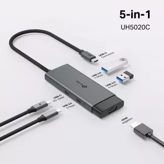 TP-Link UH5020C USB-C hub 5v1 (2x USB3.2Gen1, 2xUSB-C3.2Gen1, 1xHDMI, PD 100W) TP-Link UH5020C USB-C hub 5v1 (2x USB3.2Gen1, 2xUSB-C3.2Gen1, 1xHDMI, PD 100W)