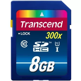 TRANSCEND SDHC karta 8GB Premium, Class 10 UHS-I, 300X TRANSCEND SDHC karta 8GB Premium, Class 10 UHS-I, 300X