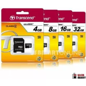 TRANSCEND MicroSDHC karta 4GB Class 4 + adaptér TRANSCEND MicroSDHC karta 4GB Class 4 + adaptér