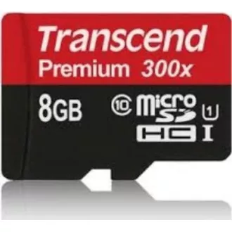 TRANSCEND MicroSDHC karta 8GB Premium, Class 10 UHS-I 300x, bez adaptéru TRANSCEND MicroSDHC karta 8GB Premium, Class 10 UHS-I 300x, bez adaptéru