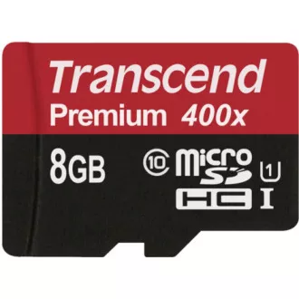 TRANSCEND MicroSDHC karta 8GB Premium, Class 10 UHS-I 300x, bez adaptéru TRANSCEND MicroSDHC karta 8GB Premium, Class 10 UHS-I 300x, bez adaptéru