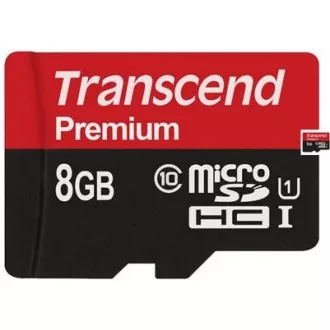 TRANSCEND MicroSDHC karta 8GB Premium, Class 10 UHS-I 300x, bez adaptéru TRANSCEND MicroSDHC karta 8GB Premium, Class 10 UHS-I 300x, bez adaptéru