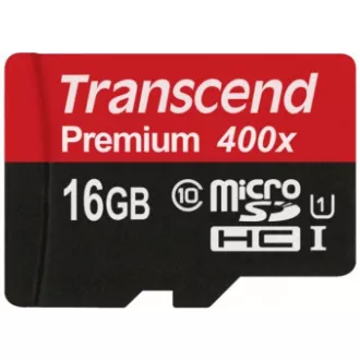 TRANSCEND MicroSDHC karta 16GB Premium, Class 10 UHS-I 300x, bez adaptéru TRANSCEND MicroSDHC karta 16GB Premium, Class 10 UHS-I 300x, bez adaptéru