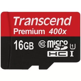 TRANSCEND MicroSDHC karta 16GB Premium, Class 10 UHS-I 300x, bez adaptéru TRANSCEND MicroSDHC karta 16GB Premium, Class 10 UHS-I 300x, bez adaptéru