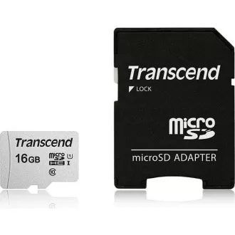 TRANSCEND MicroSDHC karta 16GB 300S, UHS-I U1 + adaptér TRANSCEND MicroSDHC karta 16GB 300S, UHS-I U1 + adaptér