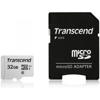 TRANSCEND MicroSDHC karta 32GB 300S, UHS-I U1 + adaptér TRANSCEND MicroSDHC karta 32GB 300S, UHS-I U1 + adaptér