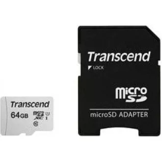 TRANSCEND MicroSDXC karta 64GB 300S, UHS-I U1 + adaptér TRANSCEND MicroSDXC karta 64GB 300S, UHS-I U1 + adaptér