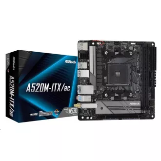 ASRock MB Sc AM4 A520M-ITX/AC, AMD A520, 2xDDR4, HDMI, DP - Rozbalené ASRock MB Sc AM4 A520M-ITX/AC, AMD A520, 2xDDR4, HDMI, DP - Rozbalené