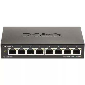 D-Link DGS-1100-08V2 8-port Gigabit Smart Managed switch, fanless D-Link DGS-1100-08V2 8-port Gigabit Smart Managed switch, fanless