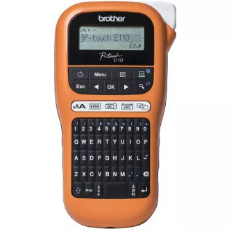BROTHER tiskárna štítků PT-E110VP - 12mm, pásky TZe - popisovač - pro elektrikáře - s kufrem BROTHER tiskárna štítků PT-E110VP - 12mm, pásky TZe - popisovač - pro elektrikáře - s kufrem
