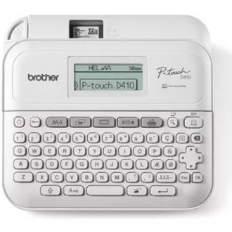 BROTHER tiskárna štítků PT-D410 - 18mm, pásky TZe USB, stolní model, provoz na AA baterie 6ks BROTHER tiskárna štítků PT-D410 - 18mm, pásky TZe USB, stolní model, provoz na AA baterie 6ks