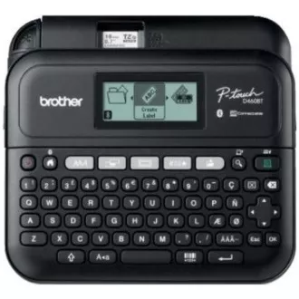 BROTHER tiskárna štítků PT-D460BTVP, 18mm pásky, USB, kufřík, velký grafický displej BROTHER tiskárna štítků PT-D460BTVP, 18mm pásky, USB, kufřík, velký grafický displej