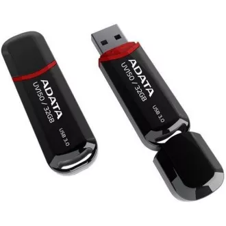 ADATA Flash Disk 64GB UV150, USB 3.1 Dash Drive (R:90/W:20 MB/s) černá ADATA Flash Disk 64GB UV150, USB 3.1 Dash Drive (R:90/W:20 MB/s) černá