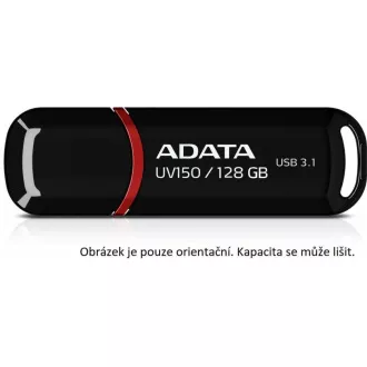 ADATA Flash Disk 64GB UV150, USB 3.1 Dash Drive (R:90/W:20 MB/s) černá ADATA Flash Disk 64GB UV150, USB 3.1 Dash Drive (R:90/W:20 MB/s) černá