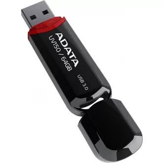 ADATA Flash Disk 64GB UV150, USB 3.1 Dash Drive (R:90/W:20 MB/s) černá ADATA Flash Disk 64GB UV150, USB 3.1 Dash Drive (R:90/W:20 MB/s) černá