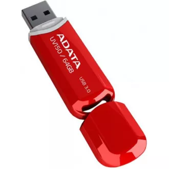 ADATA Flash Disk 64GB UV150, USB 3.1 Dash Drive (R:90/W:20 MB/s) červená ADATA Flash Disk 64GB UV150, USB 3.1 Dash Drive (R:90/W:20 MB/s) červená