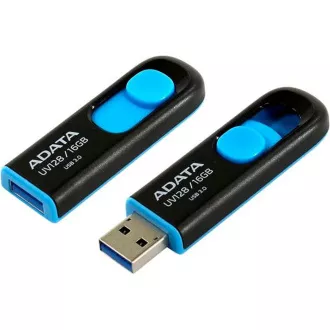 ADATA Flash Disk 128GB UV128, USB 3.1 Dash Drive (R:90/W:40 MB/s) černá/modrá ADATA Flash Disk 128GB UV128, USB 3.1 Dash Drive (R:90/W:40 MB/s) černá/modrá