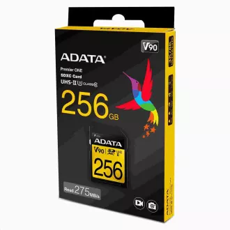 ADATA SDXC karta 256GB Premier One UHS-II U3 Class 10 (R:275/W:155 MB/s) ADATA SDXC karta 256GB Premier One UHS-II U3 Class 10 (R:275/W:155 MB/s)