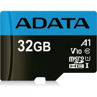 ADATA MicroSDHC karta 32GB UHS-I Class 10, A1 + SD adaptér, Premier ADATA MicroSDHC karta 32GB UHS-I Class 10, A1 + SD adaptér, Premier