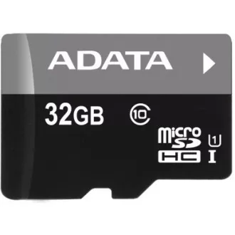 ADATA MicroSDHC karta 32GB UHS-I Class 10, A1 + SD adaptér, Premier ADATA MicroSDHC karta 32GB UHS-I Class 10, A1 + SD adaptér, Premier