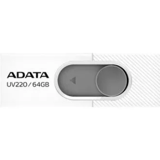 ADATA Flash Disk 64GB UV220, USB 2.0 Dash Drive, bílá/šedá ADATA Flash Disk 64GB UV220, USB 2.0 Dash Drive, bílá/šedá
