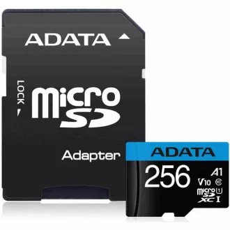 ADATA MicroSDHC karta 256GB UHS-I Class 10, Premier + adaptér ADATA MicroSDHC karta 256GB UHS-I Class 10, Premier + adaptér