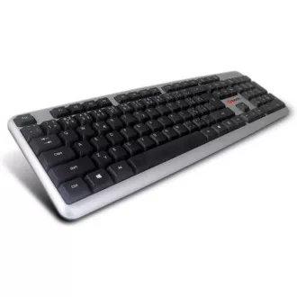 C-TECH klávesnice KB-102 USB, slim, silver, CZ/SK C-TECH klávesnice KB-102 USB, slim, silver, CZ/SK