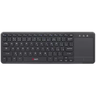 C-TECH klávesnice WLTK-01, bezdrátová s touchpadem, černá, USB C-TECH klávesnice WLTK-01, bezdrátová s touchpadem, černá, USB
