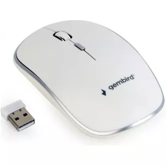 GEMBIRD myš MUSW-4B-01, bílá, bezdrátová, USB nano receiver GEMBIRD myš MUSW-4B-01, bílá, bezdrátová, USB nano receiver