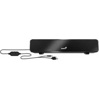 GENIUS repro USB SoundBar 100/ drátový/ 6W/ USB/ 3, 5" jack/ černý GENIUS repro USB SoundBar 100/ drátový/ 6W/ USB/ 3, 5" jack/ černý