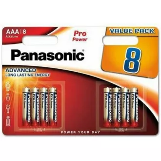 PANASONIC Alkalické baterie - Pro Power AAA 4+4F 1, 5V balení - 8ks PANASONIC Alkalické baterie - Pro Power AAA 4+4F 1, 5V balení - 8ks
