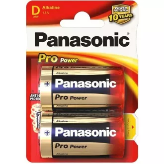 PANASONIC Alkalické baterie Pro Power LR20PPG/2BP D 1, 5V (Blistr 2ks) PANASONIC Alkalické baterie Pro Power LR20PPG/2BP D 1, 5V (Blistr 2ks)