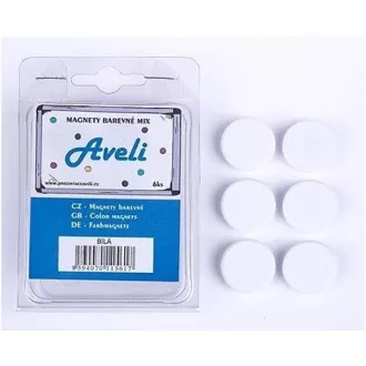Set magnetů AVELI, bílá barva