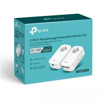 TP-Link TL-PA8033P KIT průchozí powerline set (AV1300, 3xGbE, 1xGbE, HomePlug AV2) TP-Link TL-PA8033P KIT průchozí powerline set (AV1300, 3xGbE, 1xGbE, HomePlug AV2)
