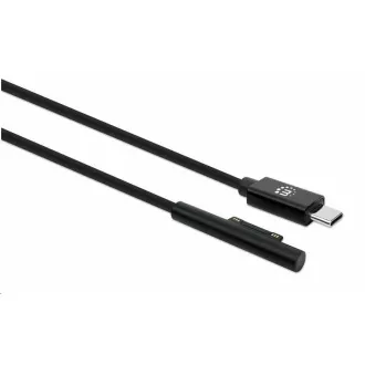 Manhattan nabíjecí kabel, Surface Connect to USB-C Charging Cable (M/M), 15 V / 3 A, 1.8m, černá Manhattan nabíjecí kabel, Surface Connect to USB-C Charging Cable (M/M), 15 V / 3 A, 1.8m, černá