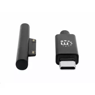 Manhattan nabíjecí kabel, Surface Connect to USB-C Charging Cable (M/M), 15 V / 3 A, 1.8m, černá Manhattan nabíjecí kabel, Surface Connect to USB-C Charging Cable (M/M), 15 V / 3 A, 1.8m, černá