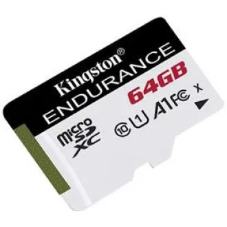 Kingston MicroSDXC karta 64GB microSD XC High Endurance, 95R Class 10 UHS-I U1 Kingston MicroSDXC karta 64GB microSD XC High Endurance, 95R Class 10 UHS-I U1