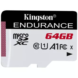 Kingston MicroSDXC karta 64GB microSD XC High Endurance, 95R Class 10 UHS-I U1 Kingston MicroSDXC karta 64GB microSD XC High Endurance, 95R Class 10 UHS-I U1