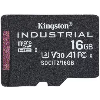 Kingston MicroSDHC karta 16GB Industrial C10 A1 pSLC Card Single Pack Kingston MicroSDHC karta 16GB Industrial C10 A1 pSLC Card Single Pack