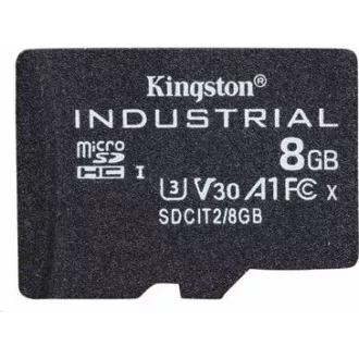 Kingston MicroSDHC karta 8GB Industrial C10 A1 pSLC Card Single Pack Kingston MicroSDHC karta 8GB Industrial C10 A1 pSLC Card Single Pack