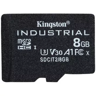 Kingston MicroSDHC karta 8GB Industrial C10 A1 pSLC Card Single Pack Kingston MicroSDHC karta 8GB Industrial C10 A1 pSLC Card Single Pack