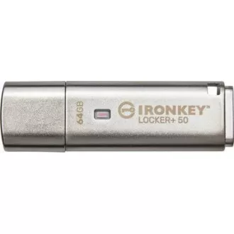 Kingston Flash Disk IronKey 64GB IKLP50 Locker+ 50 AES USB, w/256bit Encryption Kingston Flash Disk IronKey 64GB IKLP50 Locker+ 50 AES USB, w/256bit Encryption