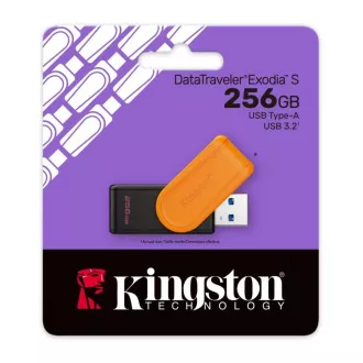 Kingston Flash Disk 256GB USB3.2 Gen 1 DataTraveler Exodia S (Black + Orange) Kingston Flash Disk 256GB USB3.2 Gen 1 DataTraveler Exodia S (Black + Orange)