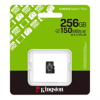 Kingston MicroSDXC karta 256GB Canvas Select Plus, U1, V10, A1 Kingston MicroSDXC karta 256GB Canvas Select Plus, U1, V10, A1